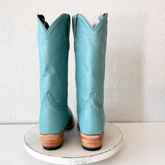 Stylish Blue Heeled Boots for Women - Picture 3 of 12